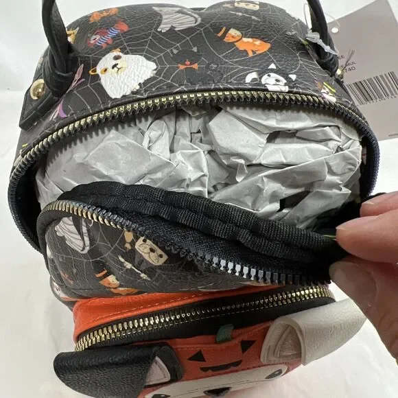 Betsy Johnson Halloween Pumpkin Mini Backpack French Bulldog New HTF Boston Dogs - Picture 8 of 8